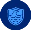 Ícono de Pacto por el Mar con una ola en un escudo.