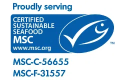 Logotipo de pesca sostenible certificada MSC.